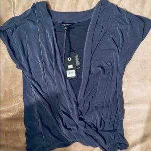 Lucky Brand chalk blue blouse